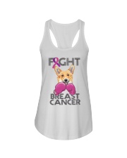 Corgi Dog Fight Breast Cancer Corgi Breast Cancer Ladies Flowy Tank tile