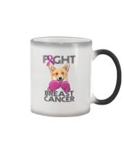 Corgi Dog Fight Breast Cancer Corgi Breast Cancer Color Changing Mug tile