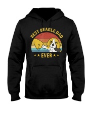Beagle Dog Best Beagle Dad Ever Vintage Hooded Sweatshirt front