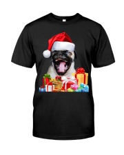 Pug Dog Cute Pug Santa Hat Presents Image Classic T-Shirt tile