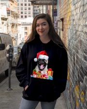 Pug Dog Cute Pug Santa Hat Presents Image Hooded Sweatshirt lifestyle-unisex-hoodie-front-1