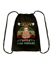 Sloth Old No I Am Vintage Drawstring Bag tile