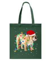 Bulldog Dog English Bulldog Christmas Light Tote Bag tile