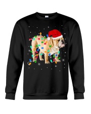 Bulldog Dog English Bulldog Christmas Light Crewneck Sweatshirt tile