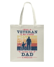 Veteran Is An Honor Being A Dad Is Priceless Tote Bag tile