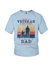 Veteran Is An Honor Being A Dad Is Priceless Youth T-Shirt tile