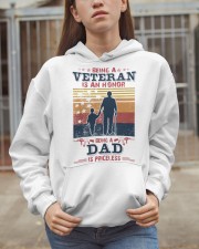 Veteran Is An Honor Being A Dad Is Priceless Hooded Sweatshirt apparel-hooded-sweatshirt-lifestyle-07