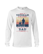 Veteran Is An Honor Being A Dad Is Priceless Long Sleeve Tee tile