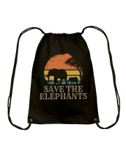 Elephants Save The Elephants Drawstring Bag tile