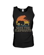 Elephants Save The Elephants Unisex Tank tile
