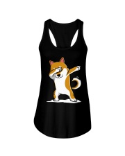 Shiba Inu Dog Dabbing Shiba Inu Ladies Flowy Tank tile