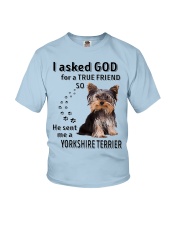 Terrier Dog He Sent Me A Yorkshire Terrier Youth T-Shirt tile