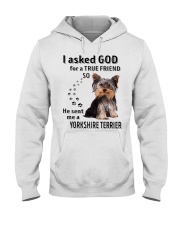 Terrier Dog He Sent Me A Yorkshire Terrier Hooded Sweatshirt front