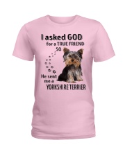 Terrier Dog He Sent Me A Yorkshire Terrier Ladies T-Shirt tile