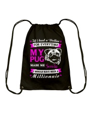 Pug Dog My Pug Made Me Smile Drawstring Bag tile
