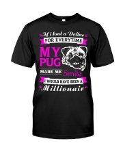 Pug Dog My Pug Made Me Smile Classic T-Shirt tile