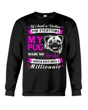 Pug Dog My Pug Made Me Smile Crewneck Sweatshirt tile