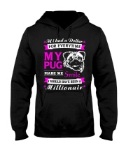 Pug Dog My Pug Made Me Smile Hooded Sweatshirt front