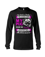 Pug Dog My Pug Made Me Smile Long Sleeve Tee tile