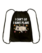 Pug Dog I Can't Go I Have Plans Drawstring Bag tile