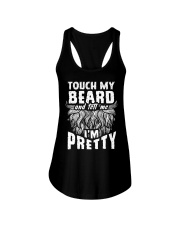 Beard Touch My Beard And Tell Me I'm Pretty Ladies Flowy Tank tile