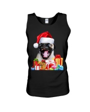 Pug Dog Santa Hat Pug Dog Christmas Unisex Tank tile