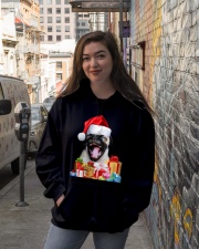 Pug Dog Santa Hat Pug Dog Christmas Hooded Sweatshirt lifestyle-unisex-hoodie-front-1