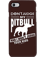 Bulldog Dog Don't Judge My Pitbull Phone Case tile