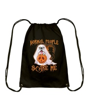 Bulldog Dog Normal People Scare Me Drawstring Bag tile