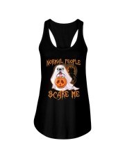 Bulldog Dog Normal People Scare Me Ladies Flowy Tank tile