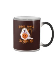 Bulldog Dog Normal People Scare Me Color Changing Mug tile