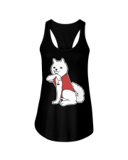 Samoyed Dog Tattoo I Love Mom Ladies Flowy Tank tile