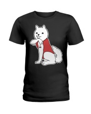 Samoyed Dog Tattoo I Love Mom Ladies T-Shirt tile