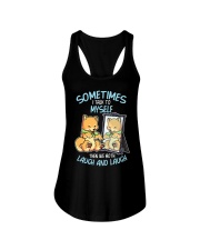 Shiba Inu Dog Laugh And Laugh Ladies Flowy Tank tile