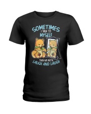 Shiba Inu Dog Laugh And Laugh Ladies T-Shirt tile