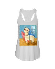 Llama Hello Summer Llama 1 Ladies Flowy Tank tile