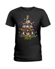 Bulldog Dog French Bulldog Christmas Tree 2 Ladies T-Shirt tile