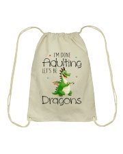 Dragon I'm Done Adulting Drawstring Bag tile