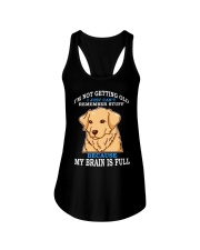 Golden Retriever Dog My Brain Is Full Ladies Flowy Tank tile