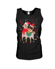 Pug Dog Lover Tee Llama Dog Christmas Unisex Tank tile