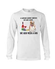 Bulldog Dog She Also Needs A Dog 040220-2 Long Sleeve Tee tile