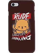 Cat I'm Not Rude Phone Case tile