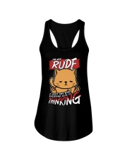 Cat I'm Not Rude Ladies Flowy Tank tile