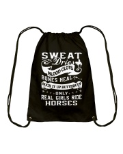 Horse Real Girls Ride Horses Drawstring Bag tile