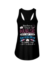 Nurse I'm A Single Nurse Ladies Flowy Tank tile