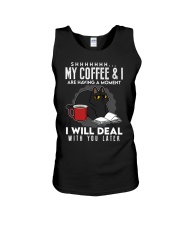 Cat My Coffee And I Are Having A Moment Unisex Tank tile