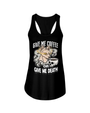 Cat Give Me Coffee Or Give Me Death Ladies Flowy Tank tile