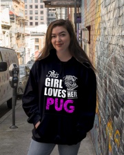 Pug Dog This Girl Loves Her Pug Hooded Sweatshirt lifestyle-unisex-hoodie-front-1