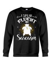 Llama I Speak Fluent Sarcasm Crewneck Sweatshirt tile