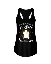 Llama I Speak Fluent Sarcasm Ladies Flowy Tank tile